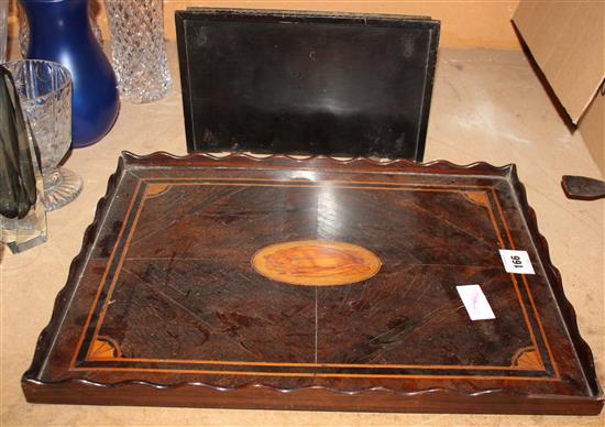 Mahogany tray & bracket